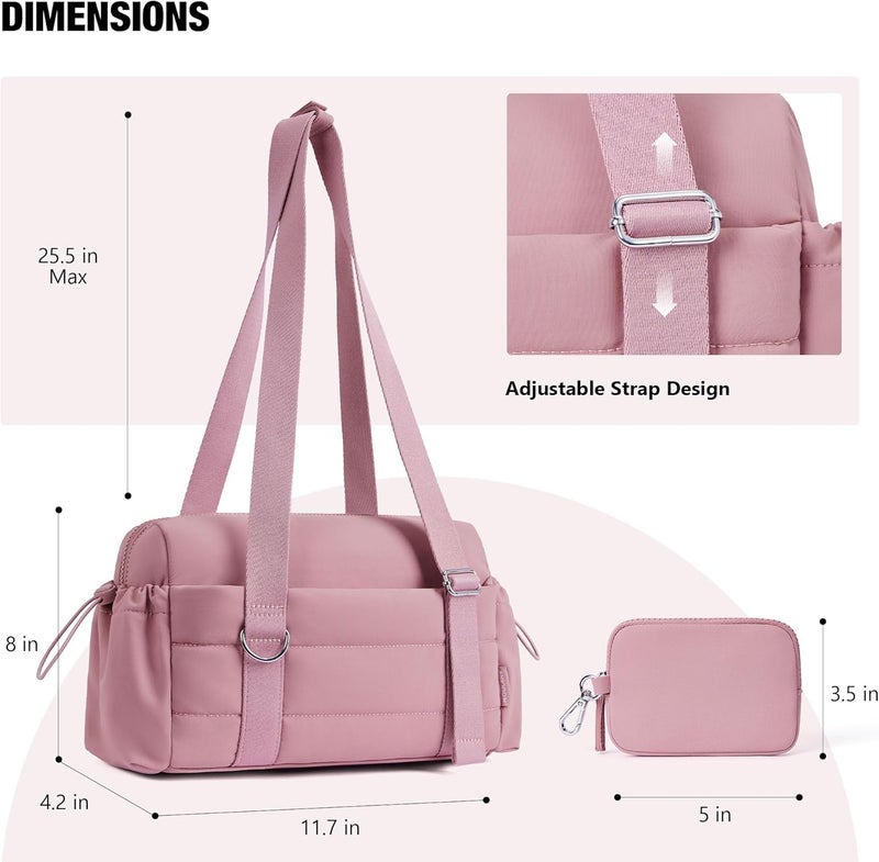 Roulens Small Gym Bag for Women 2 Set Mini Gym Duffle Bag with Wet Compartment and Coin Wallet, Gym Tote Bag for Workout/Sport/Travel - Image 5